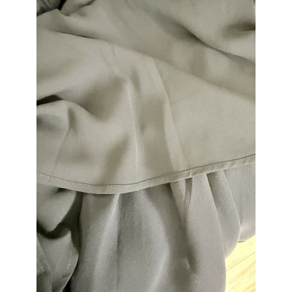 Amour Vert Women's Mini Dress Silk Black Ruffled sleeves Small NWT - Picture 4 of 7